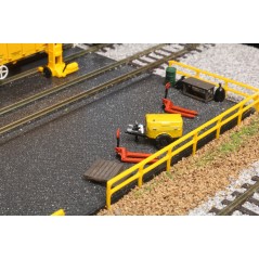 Key Clamp Safety Railing - N Gauge - Yellow/Silver (Pack of 6)