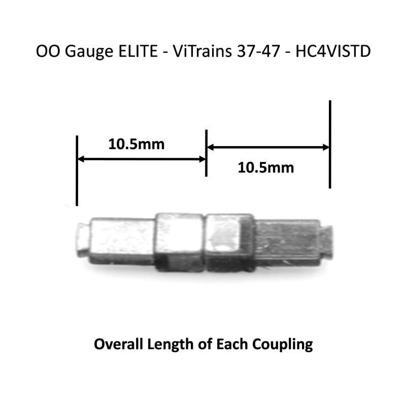 Hunt Couplings ELITE ViTrains Class 37/47 5 Pairs OO Gauge