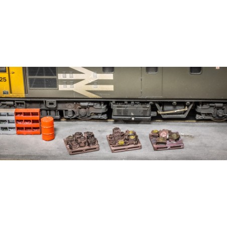 Detailed Pallets With Axleboxes - OO Gauge (Pack of 6)