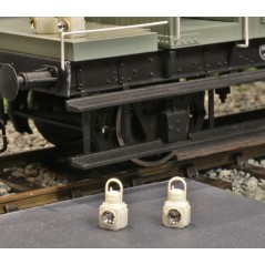 Detailed BR (Western Region) Oil Type Headlamps (kit L12) - WITH CRYSTALS - O Gauge  (Pack of 6)