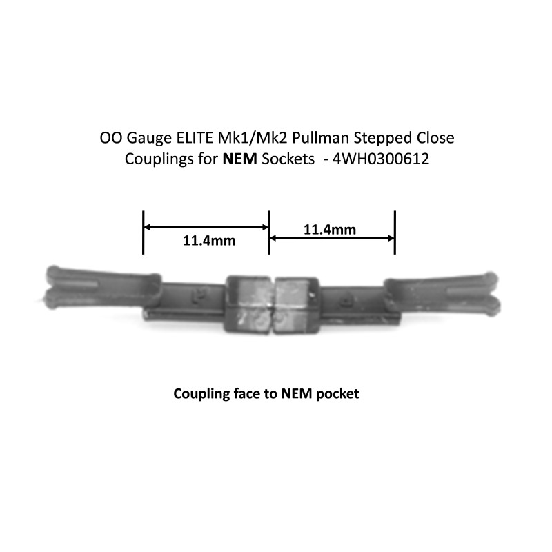 Hunt Couplings ELITE Mk1/Mk2/Pullman Stepped Close Coupling
