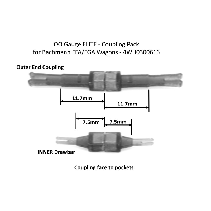 Hunt Couplings ELITE Coupling Pack For Bachmann FFA/FGA