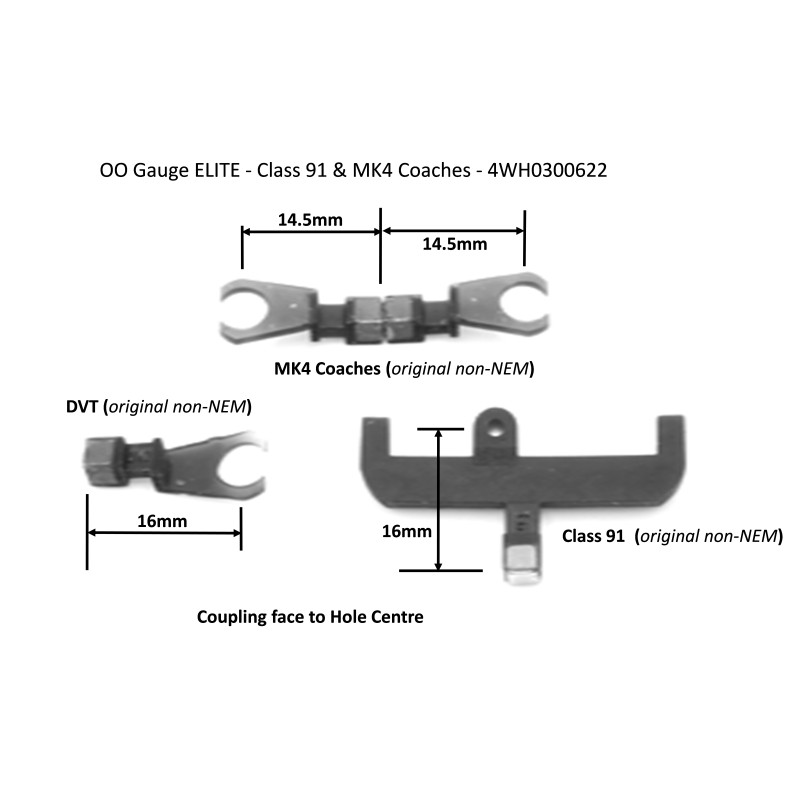 Hunt Couplings ELITE Pack For Intercity 225/Class 91 Mk4