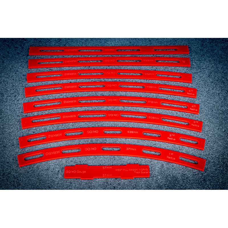 OO HO Gauge Track Guide Templates Standard Set Code 75 83 100