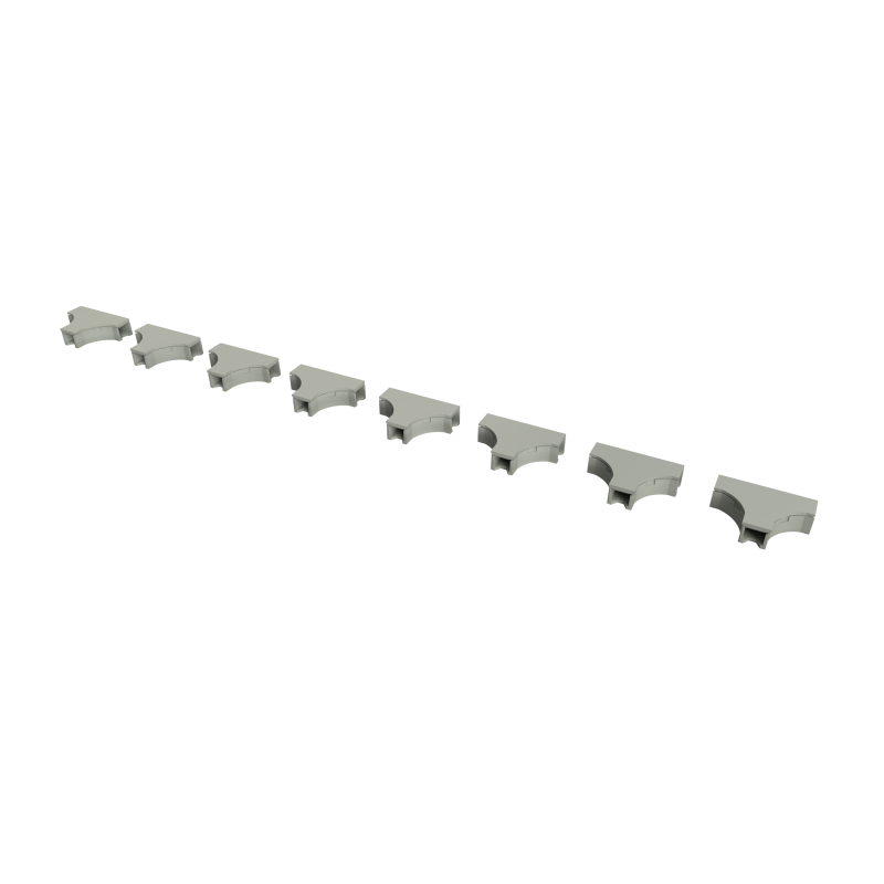 Concrete Cable Trough Trunking Junction Pack - OO Gauge (Pack Of 8)