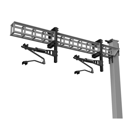 MAGNETIC Registration Arms for SERIES 1 Twin Track Cantilever OHLE - LEFT HAND x 2 - OO Gauge (SET E2-12)