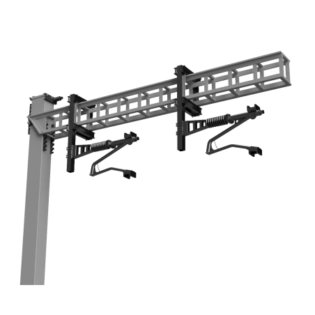 MAGNETIC Registration Arms for SERIES 1 Twin Track Cantilever OHLE - RIGHT HAND x 2 - OO Gauge (SET E2-13)