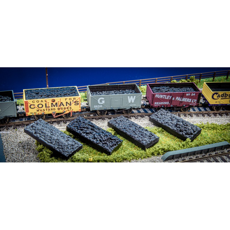 Wagon Loads for Peco TT:120 Scale 7-Plank Open Wagons - Pack of 4 (with height spacers)