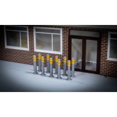 Stainless Steel Reflective Style Bollards - OO Gauge (Pack of 10)
