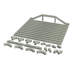 Concrete Cable Trough Trunking Pack (TT:120 Scale)