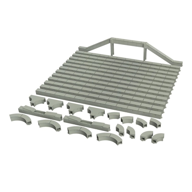 Concrete Cable Trough Trunking Pack (TT:120 Scale)