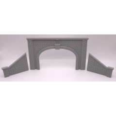 Tunnel Portal kit - Double Track with Side Walls  - TT:120 Scale