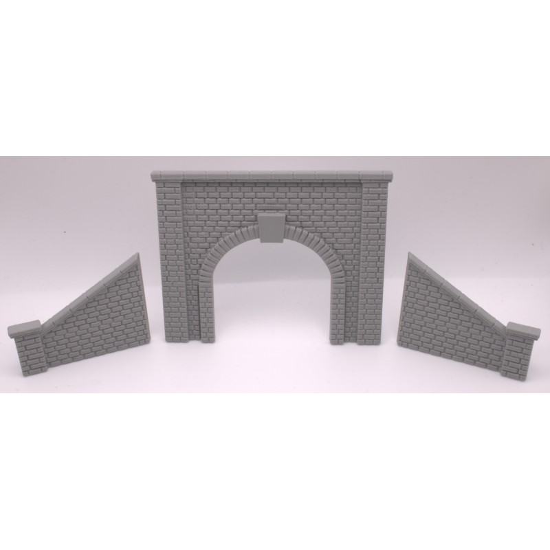 Tunnel Portal kit - Single Track with Side Walls  - TT:120 Scale