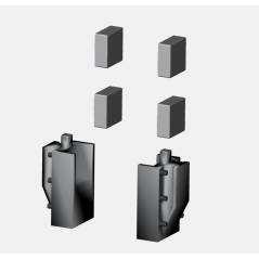 1500v DC OHLE I Beam Type - 2 Viaduct Mast Bases Kit (SET E6-13)