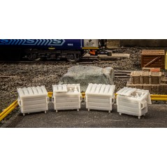Trade Waste Bins - TT:120 Scale (Pack of 4)