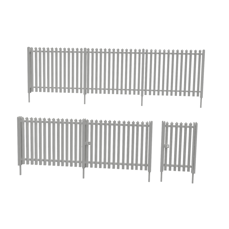 Palisade Fencing Pack Including 2 Gates (total 53cm) - N Gauge