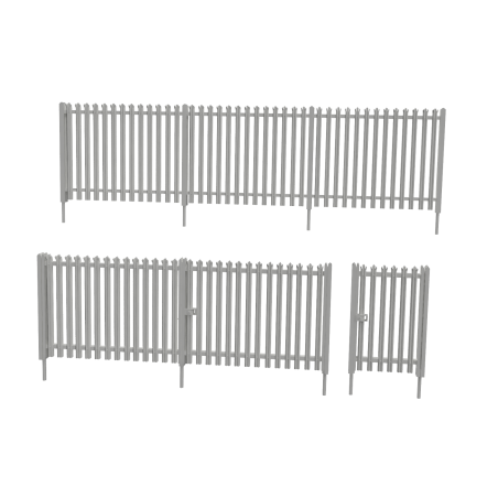 Palisade Fencing Pack Including 2 Gates (total 53cm) - N Gauge