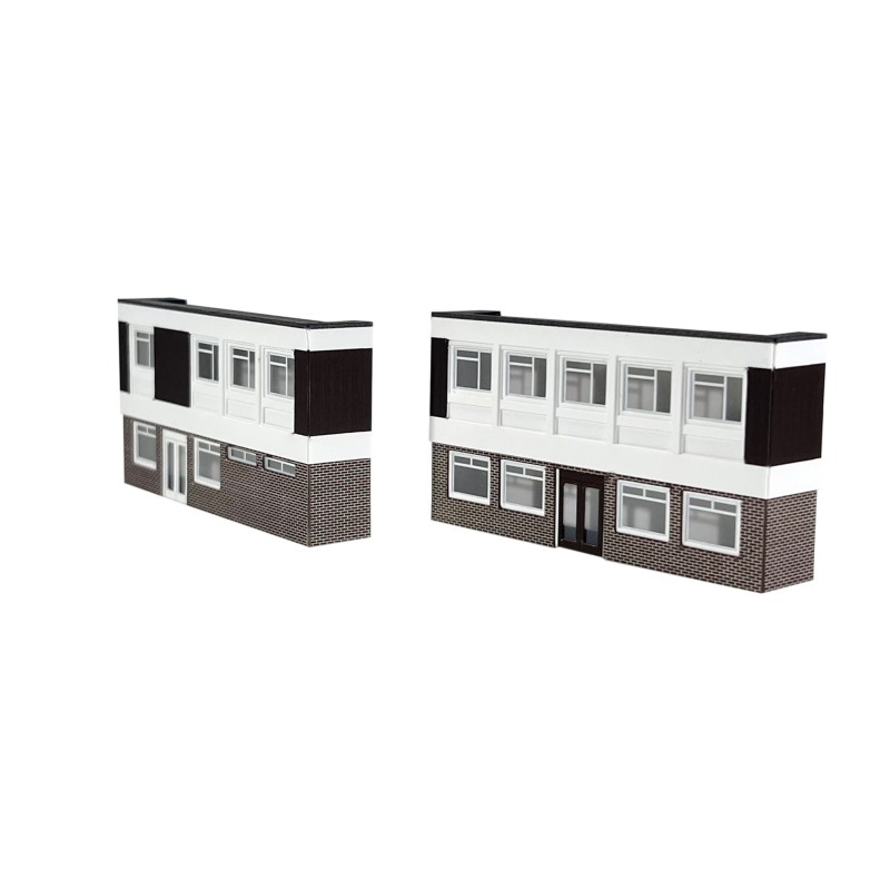 Low Relief 1970's Office Block - N Gauge