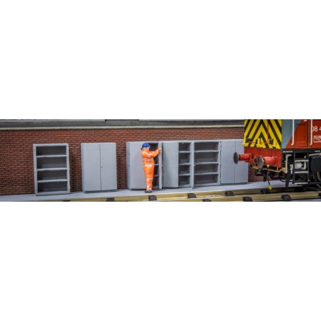 Workshop Metal Cupboards - TT:120 Scale (Pack of 6)