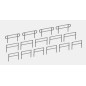 Key Clamp Safety Railing Short Sections - OO Gauge - Yellow/Silver (Pack of 15) Key Clamp Safety Railing Short Sections - OO Gauge - Yellow/Silver (Pack of 15)