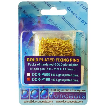 Pack of 100 Gold Plated Pins