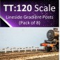 Lineside Gradient Sign Posts - TT:120 Scale (Pack of 8)