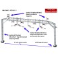 Mk1 OHLE Type A Structure Kit - 2 Masts with 4-Track 230mm Span (SET E16-2)