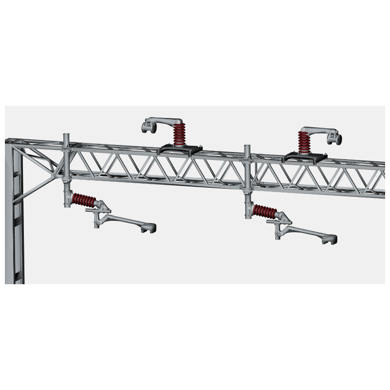 Mk1 OHLE Type D Registration Arms and Catenary Wire Supports Kit for Type D Structures (SET E16-36) Mk1 OHLE Type D Registration Arms and Catenary Wire Supports Kit for Type D Structures (SET E16-36)