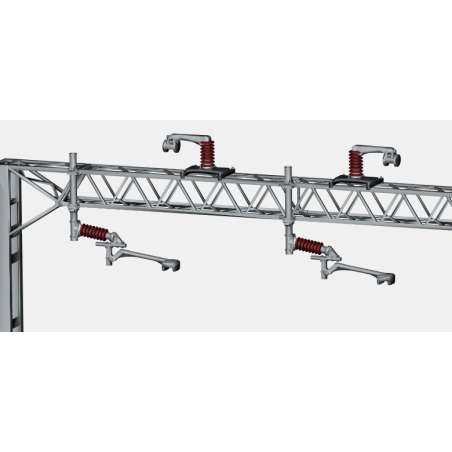 Mk1 OHLE Type D Registration Arms and Catenary Wire Supports Kit for Type D Structures (SET E16-36)