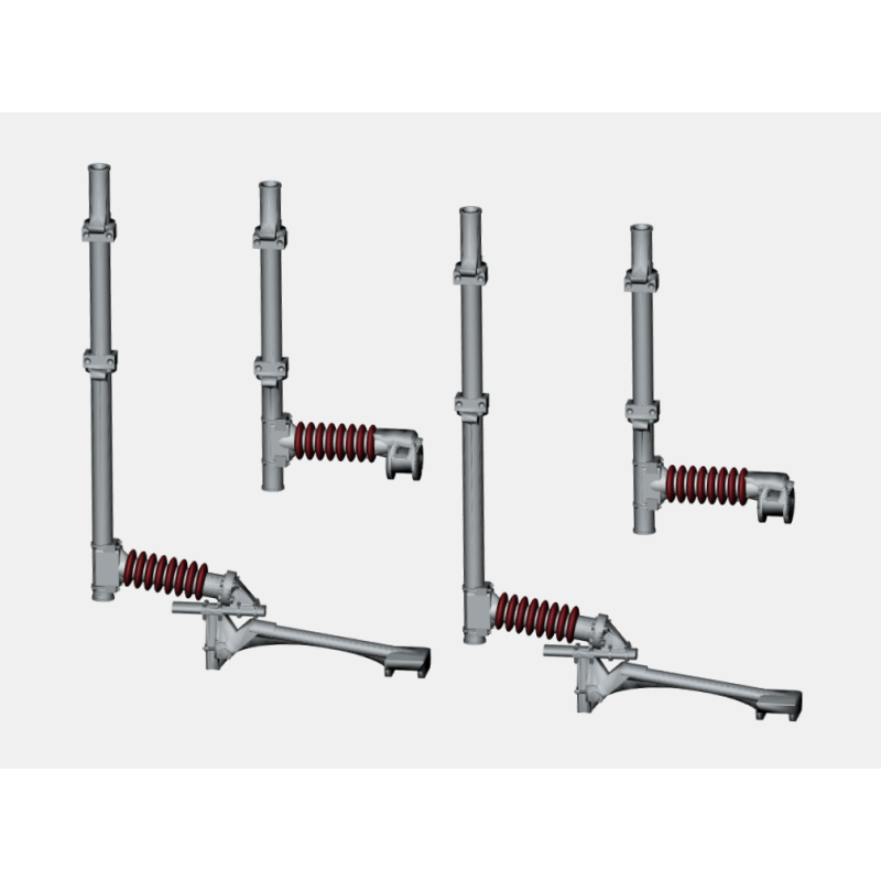 N-Gauge OHLE - Mk1 Registration Arms and Catenary Wire Supports Kit for Type A or B Structures - (SET E11-5)