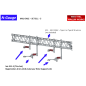 N-Gauge OHLE - Mk1 Registration Arms and Catenary Wire Supports Kit for Type A or B Structures - (SET E11-5)