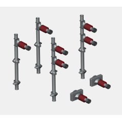 N-Gauge OHLE - Mk1 Return Conductor Wire Supports Kit for Type A or B Structures - (SET E11-6)