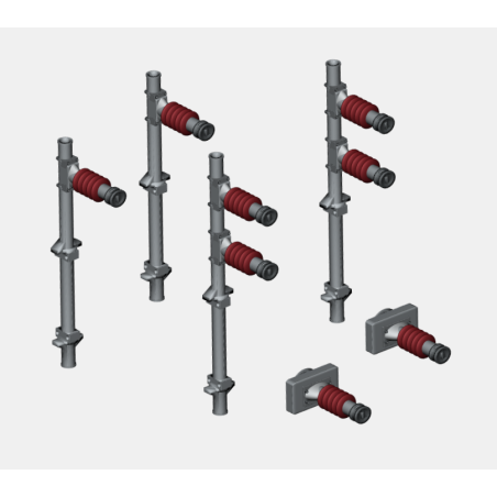 N-Gauge OHLE - Mk1 Return Conductor Wire Supports Kit for Type A or B Structures - (SET E11-6)