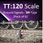 Disc Ground Signals - BR Type - TT:120 Scale (Pack of 6)