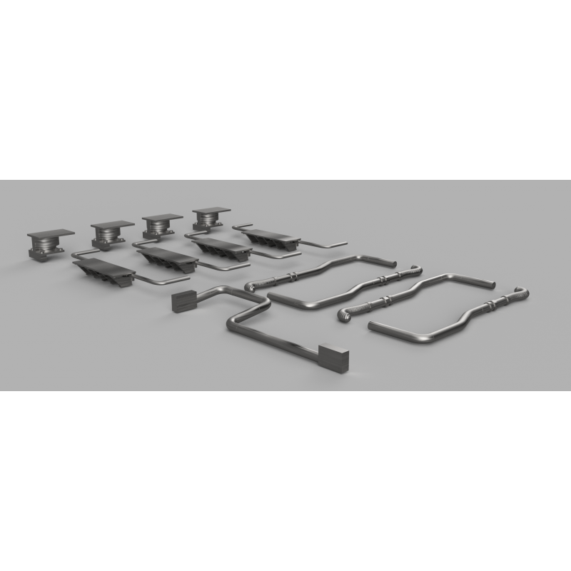 Class 44/45/46 Bogie Steam Heat Pipe Set and Bogie Detail (OO Gauge)