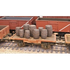 Assorted Whisky Barrels - OO Gauge (Pack of 10)