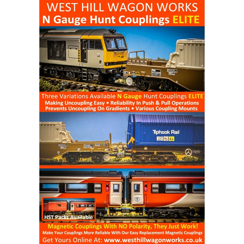 Hunt Couplings ELITE N Gauge Starter Pack 15 Pairs